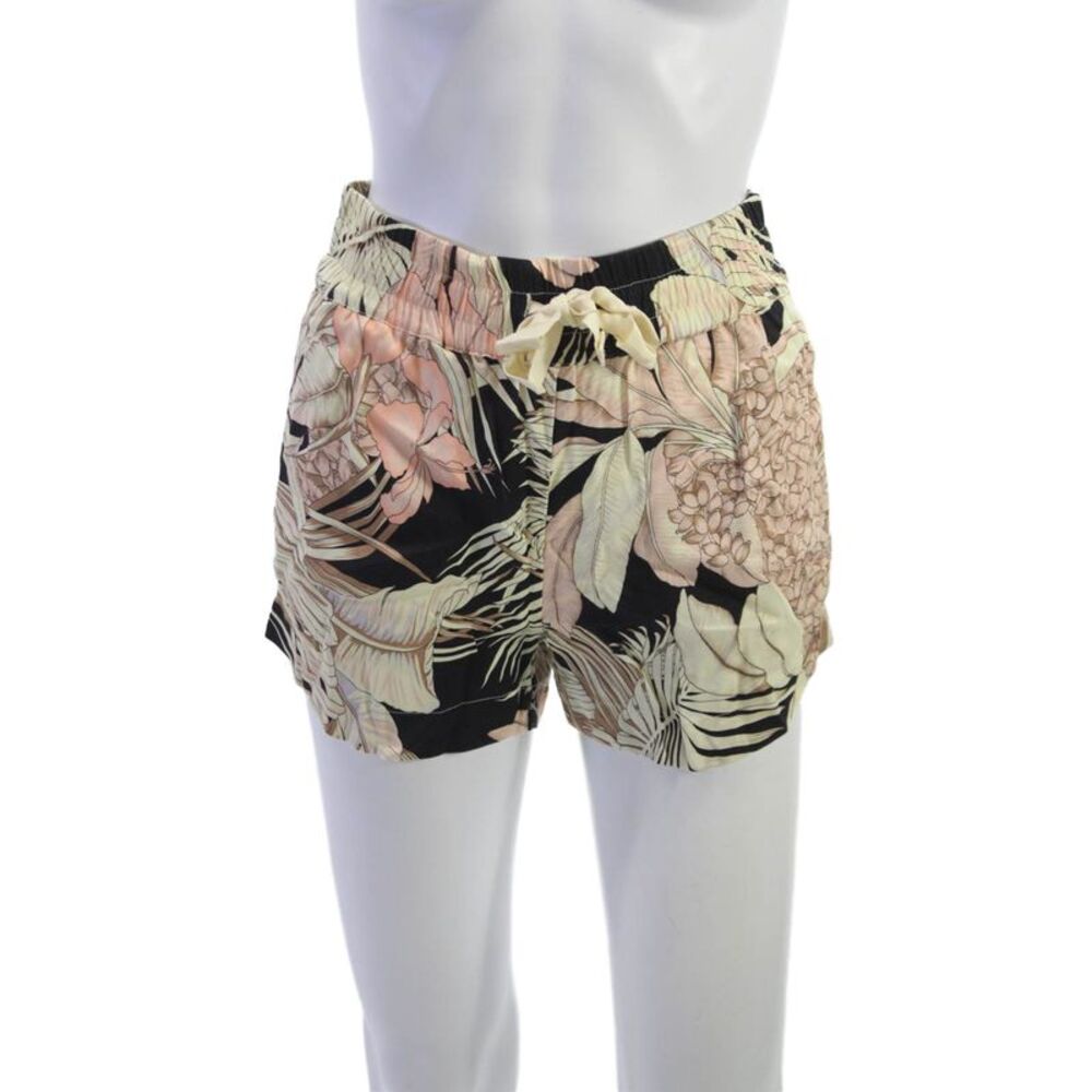 Les Coyotes De Paris Women Paperbag Floral Tencel Pull On Shorts Size 14